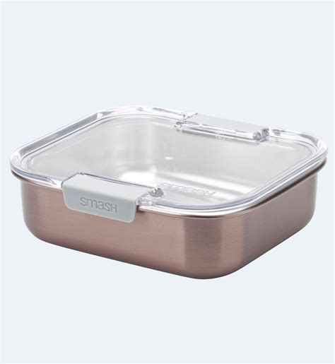 smash stainless steel meal box|Smash Microwave Safe Stainless Steel Lunch/Sandwich/Meal .